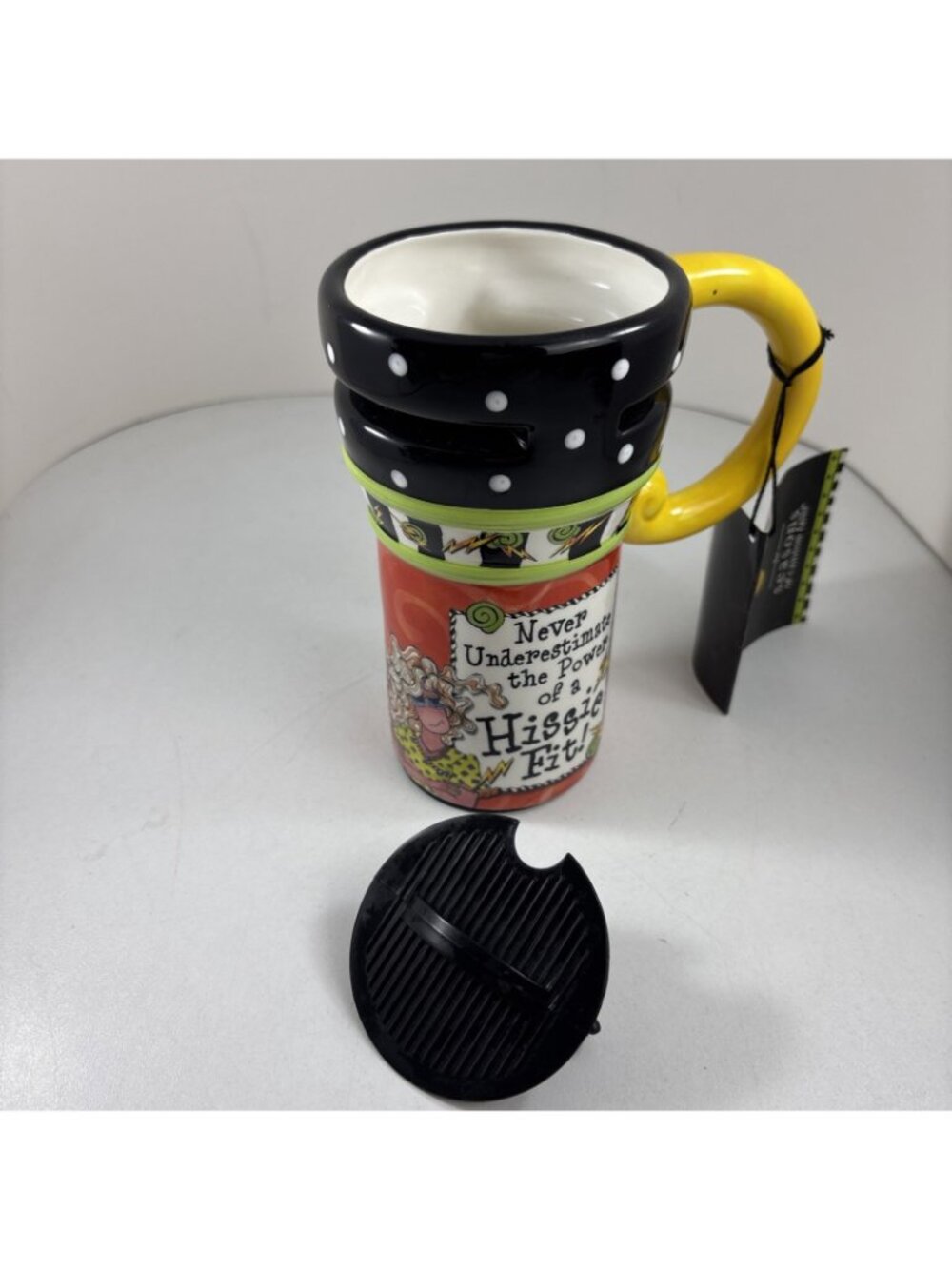 Suzy Toronto Travel Mug Never Underestimate Power Of A Hissie Fit Inspirational - Picture 5 of 6